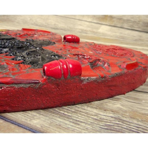 Thunderbird Heart Wall Art Mixed Media Red Black Native American Horse Western - Picture 6 of 10